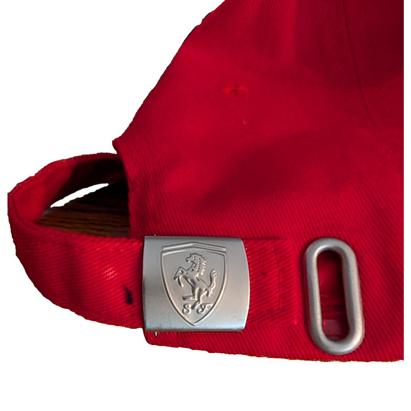 Scuderia FERRARI Logo Hat ~ Official Product Adjustable Strapback Race Cap ~ Red - Picture 5 of 6